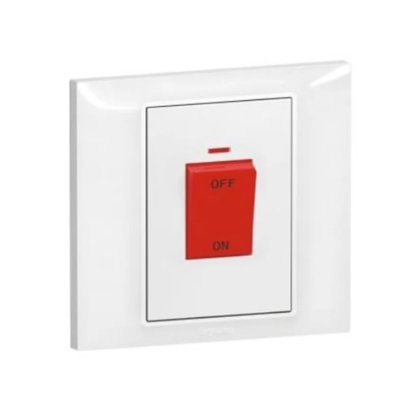 Legrand - Belanko двуполюсен ключ бойлер  45A 86х86  S Бял  617676