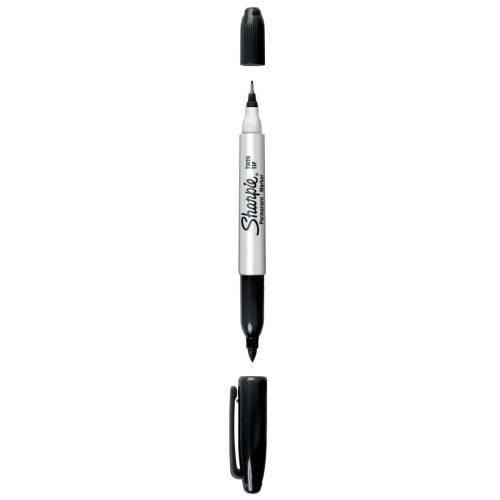 Sharpie - перманентен маркер TWIN TIP  - двувърх ЧЕРЕН