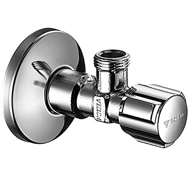 Schell-comfort кран спирателен ъглов обикновен 1/2*3/8