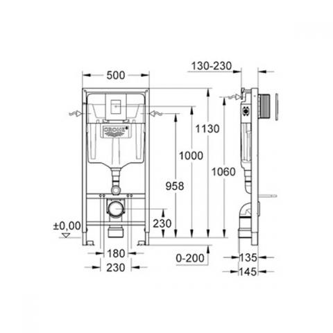 Grohe Rapid SL 38528001 бутон Skate Cosmopolitan хром  38732000 и крепеж 3855800М 