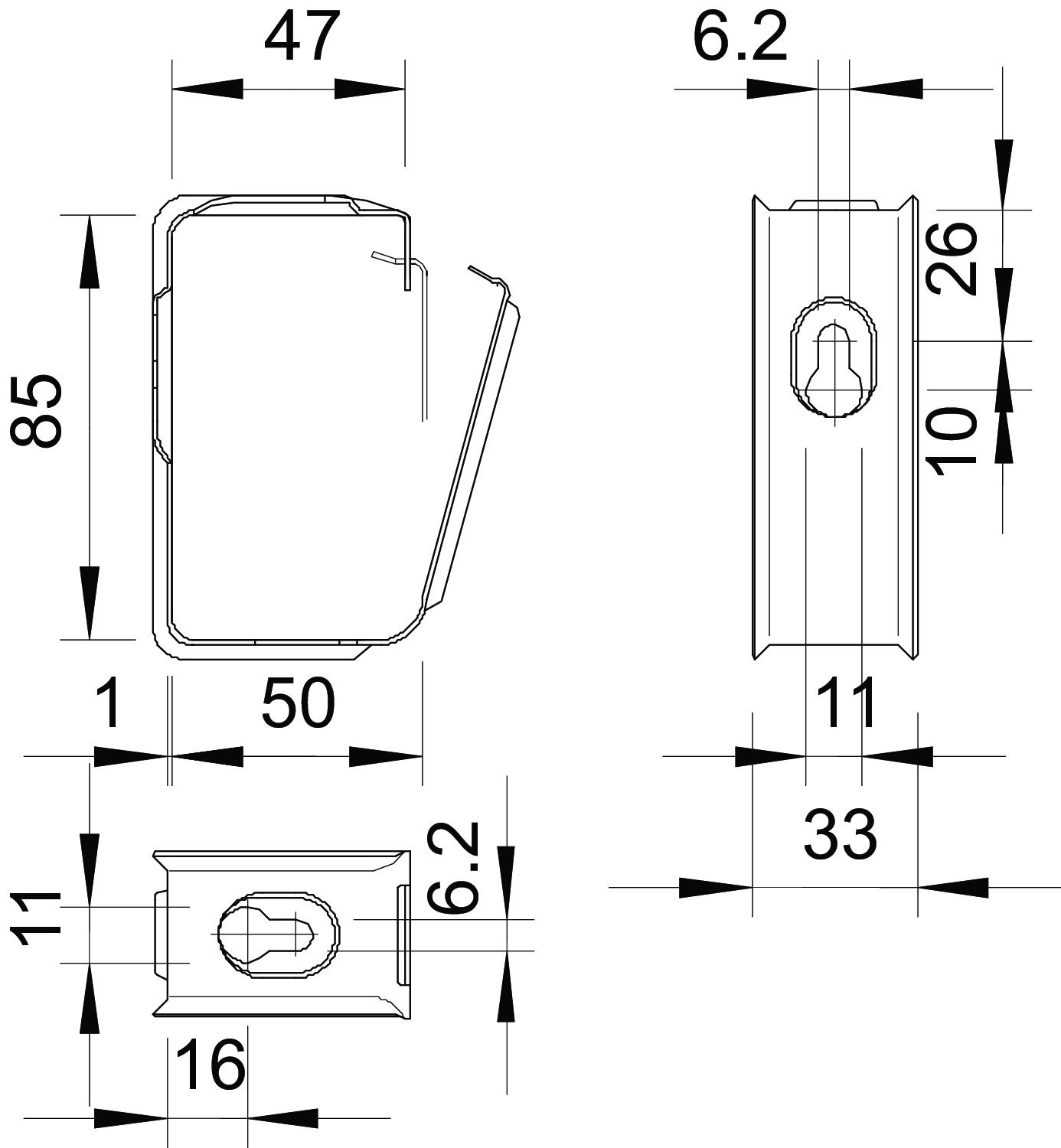 OBO - скоба за кабелен сноп GRIP 30хNYM3х1,5