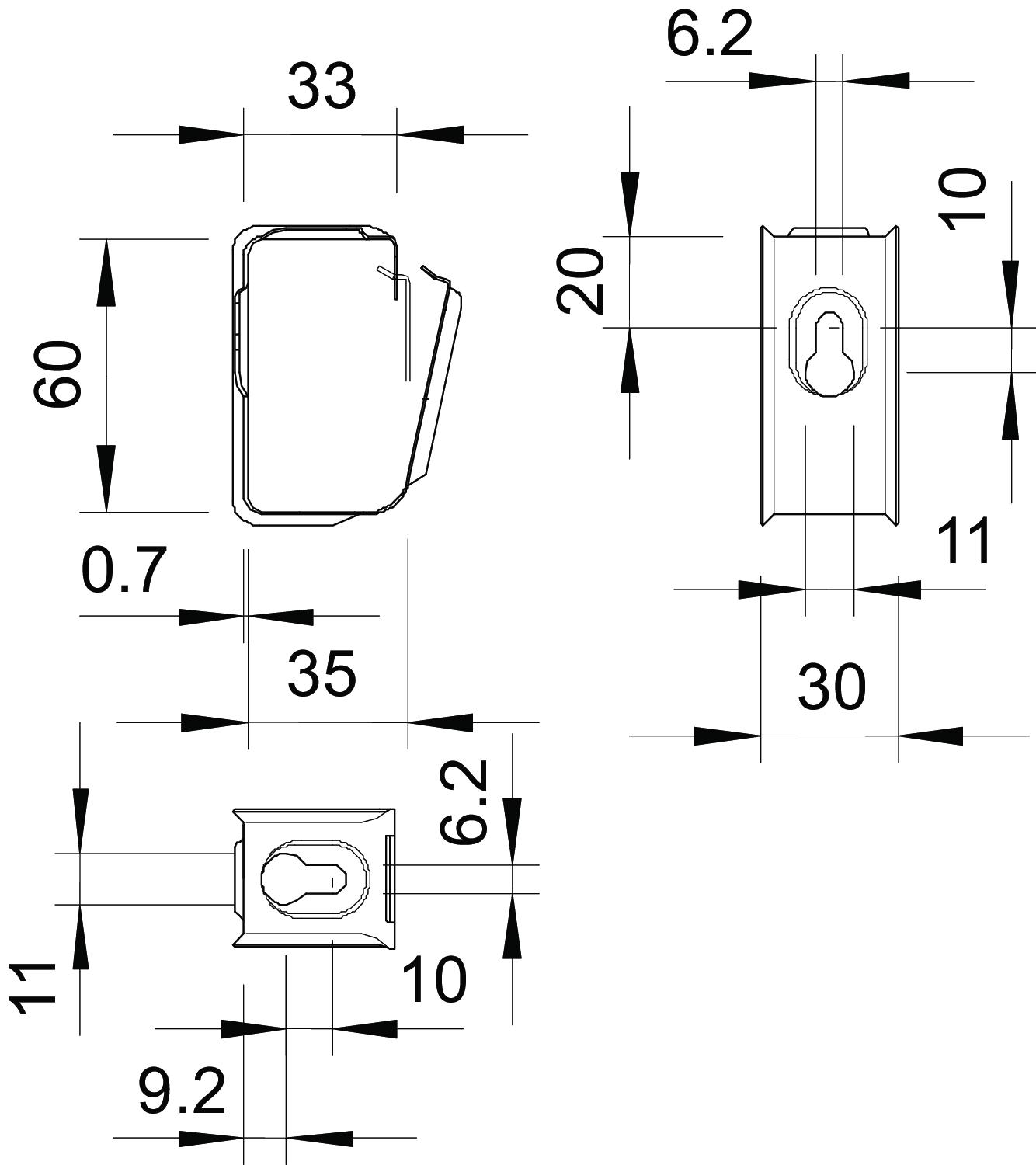 OBO - скоба за кабелен сноп GRIP 15хNYM3х1,5