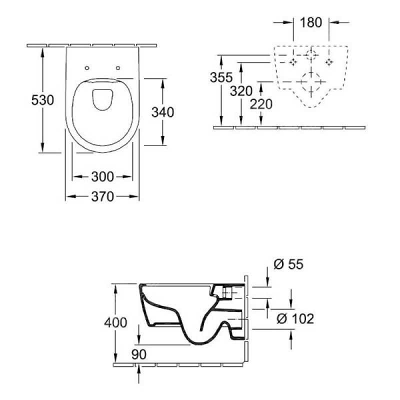 Villeroy & boch 4656HR01 WC SOUL Алпин конзолна бяла + пл.пад.сед