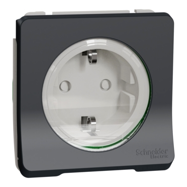 Schneider Mureva контакт с детска защита 16A IP55 - Антрацит  mur36134