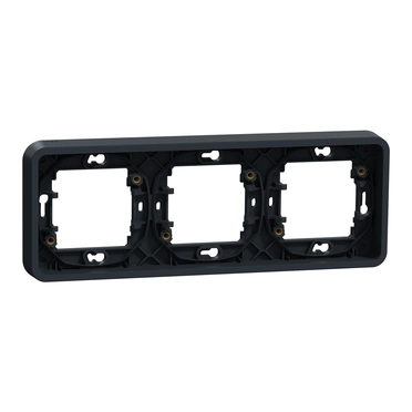 Schneider - Рамка скрит монтаж хоризонтална 3X IP55 Антрацит Mureva Styl MUR34109