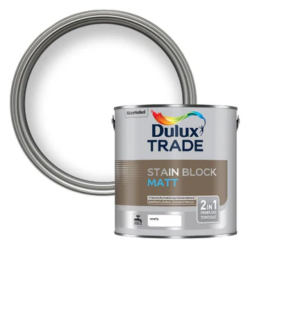 Dulux - trade Stain Block Matt White 2в1 1л грунд за петна