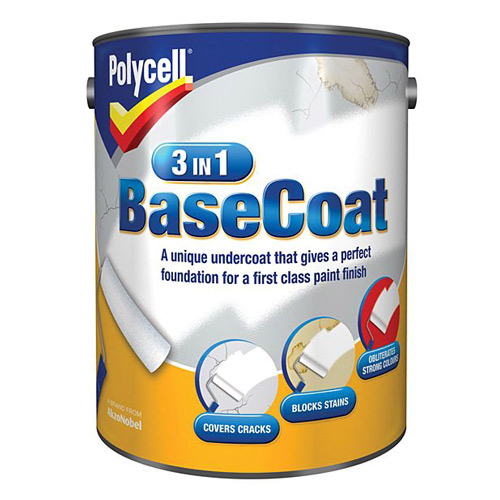 Polycell BaseCoat 3в1 грунд за петна 5л