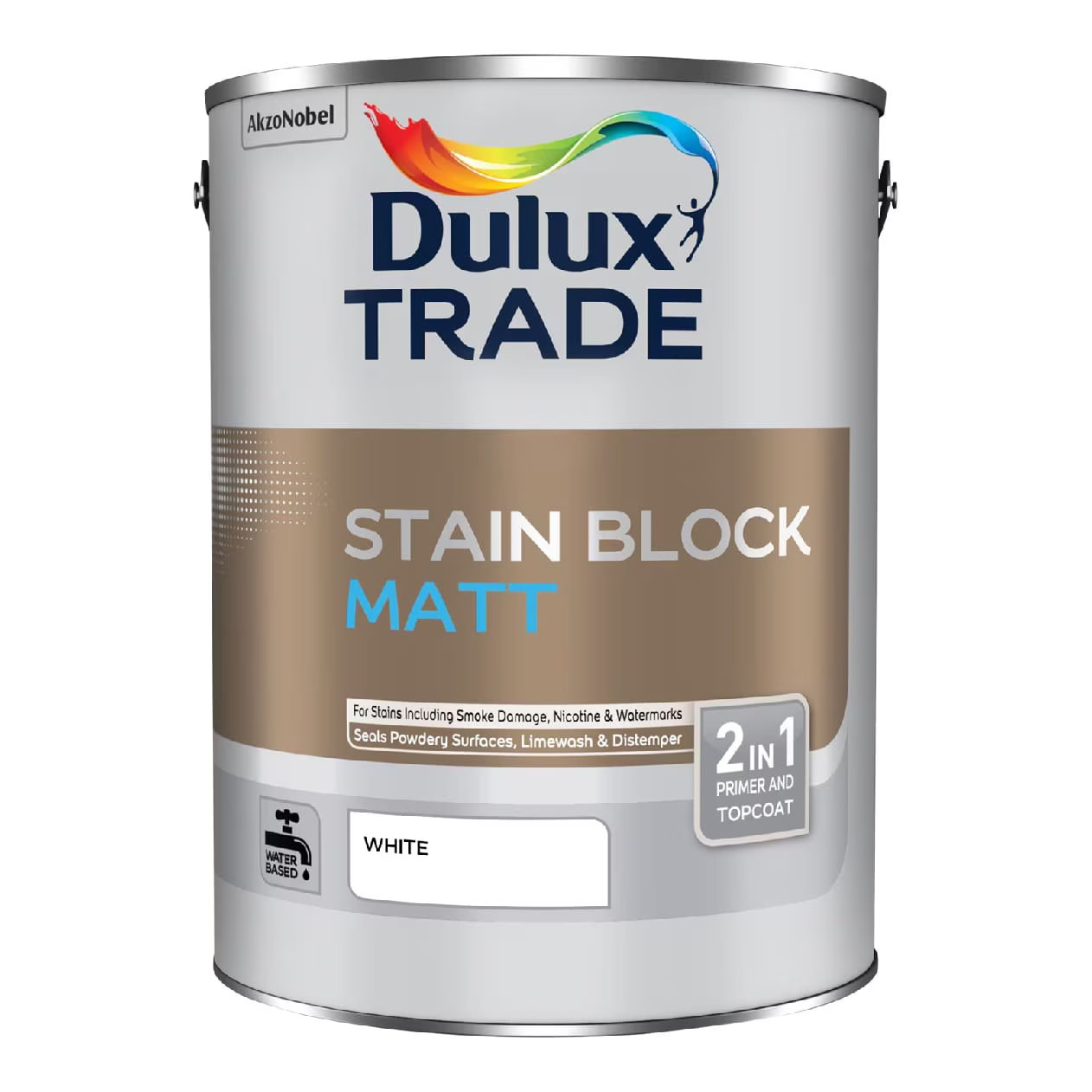 Dulux - trade Stain Block Matt White 2в1 1л грунд за петна