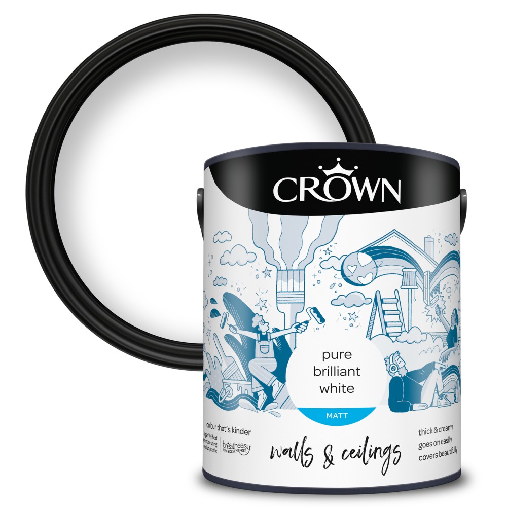 CROWN - MAT EMULSION брилиятно бяло - 5л
