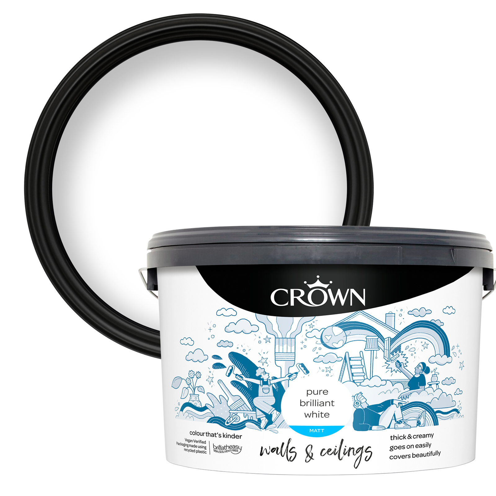 CROWN - MAT EMULSION брилиятно бяло -10л