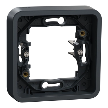 Schneider - Рамка скрит монтаж със скоби 1X IP55 Антрацит Mureva Styl MUR34108