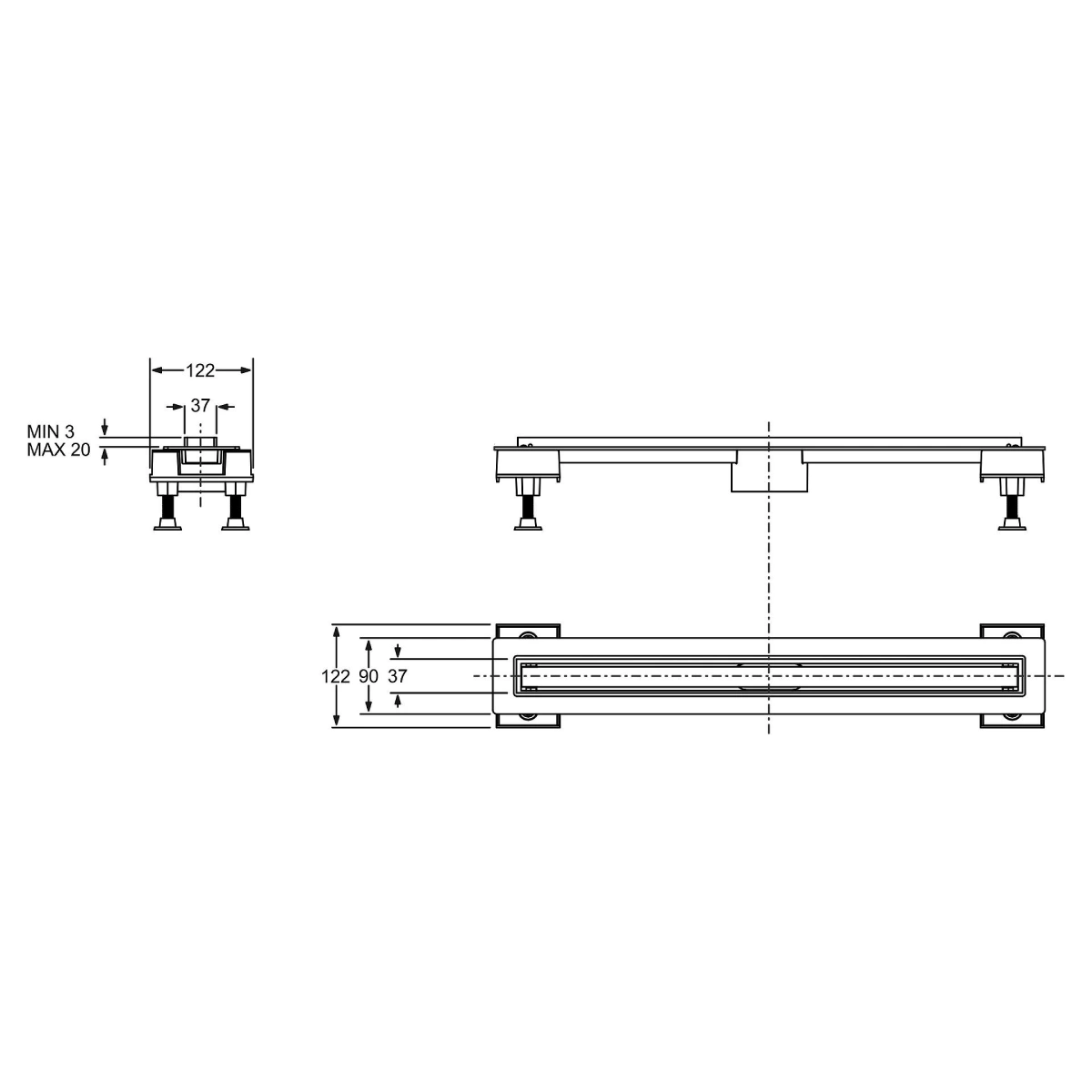 BONOMINI сифон double face inox 600 