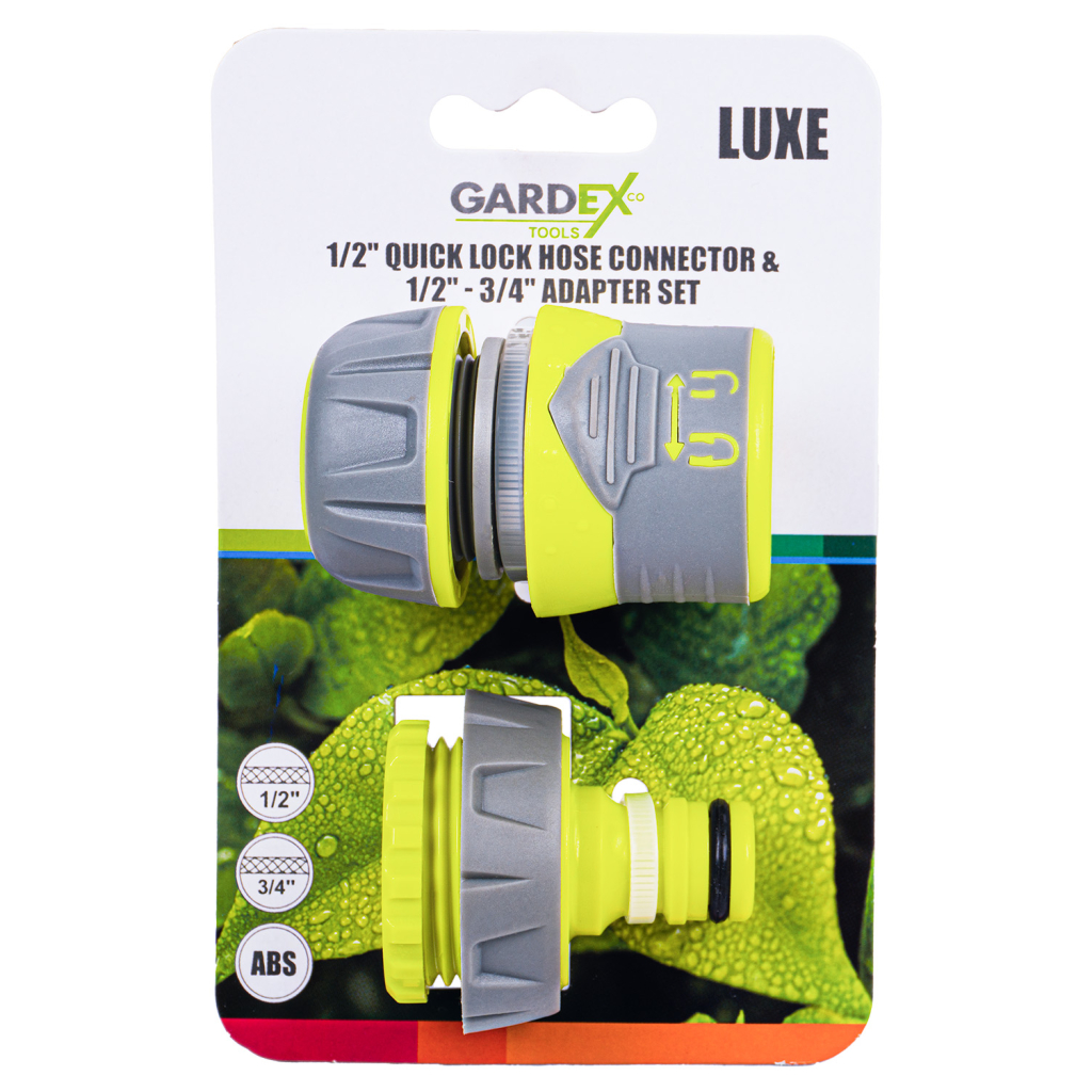 GARDEX конектор к-т закл. и адаптер 1/2-3/4